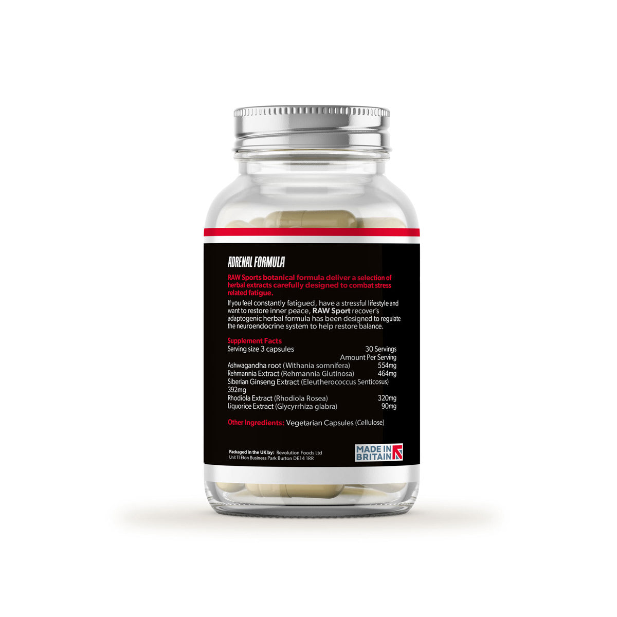 Raw Sport Recover Adrenal Formula (90 Caps)