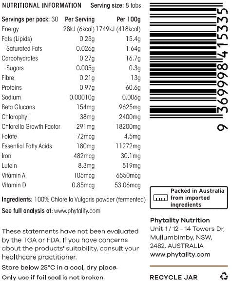 Fermented Chlorella Tablets X 240