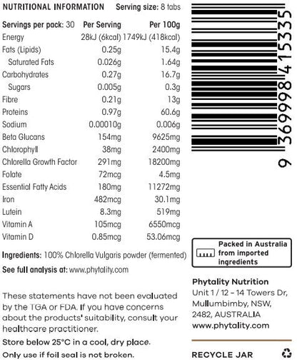 Fermented Chlorella Tablets X 240